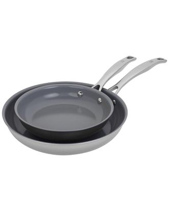 J.A. Henckels International Henckels Clad H3 2Pc Stainless Steel Ceramic Nonstick 8In & 10In Fry Pan Set