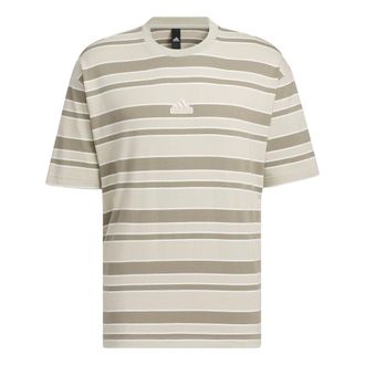 adidas Sportswear FL Stripe T-Shirt Asia Sizing Tan Olive Green IT3928