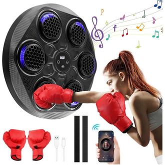 Trade Shop Trade Shop Traesio - Macchina Da Boxe Con Musica Da Parete Led Bluetooth Esercizio Per Adulti Bambini