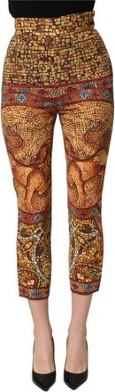 Dolce & Gabbana High Waist Cropped Trouser Pants - Dames - Vrijetijds broeken - Veelkleurig - S - Broeken
