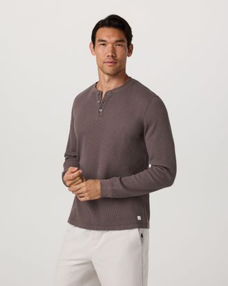 Vuori Clothing Waffle Henley | Huckleberry | Medium