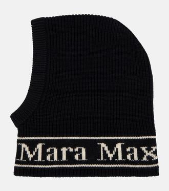 Max Mara Passamontagna Gong in lana con logo