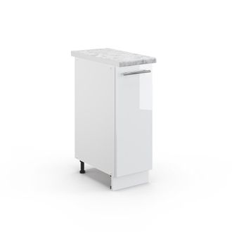 Vicco Armario De Farmacia Fame-line, Blanco Alto Brillo, 30 Cm, Et M&aacute;rmol