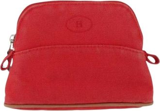 Herm&egrave;s Pre-owned Clutches, female, Red, Size: ONE SIZE Pre-owned Bolide travel pouch