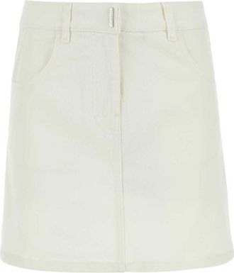 Givenchy White denim mini skirt