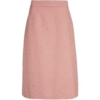Dolce & Gabbana Classic Tweed Midi Skirt in Rosa Polvere Scuro at Nordstrom, Size 10 Us