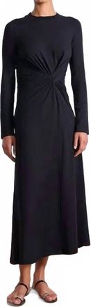 Apiece Apart Long Sleeve Volta Dress In Black