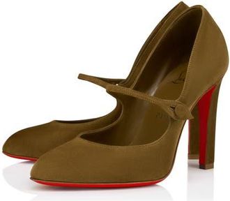 Christian Louboutin Fannylove Mary Jane Pump in Z092 Bronzo/Lin Brozno at Nordstrom, Size 9Us