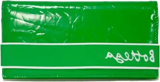 Bottega Veneta Green Leather Long Wallet (Bi-Fold) (Pre-Owned)