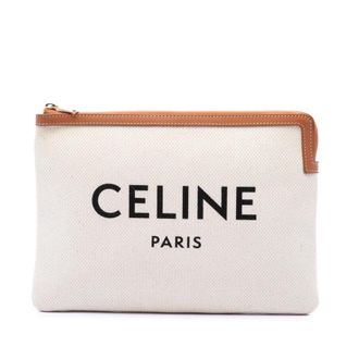 Celine Pre-owned Celine Large Canvas Logo Pouch Ladies DMC5ZYL910EW3YP7