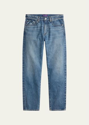Ralph Lauren Purple Label Mens American Indigo Slim-Straight Fit Jeans
