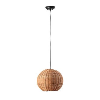 Faro Barcelona L&aacute;mpara Colgante Negra/rat&aacute;n &Oslash;300 Haka 65134-74
