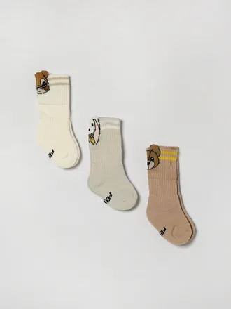 Fendi Calze da neonato in misto cotone con stampa all-over