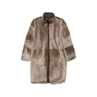Brunello Cucinelli Shearling-trim Reversible Jacket