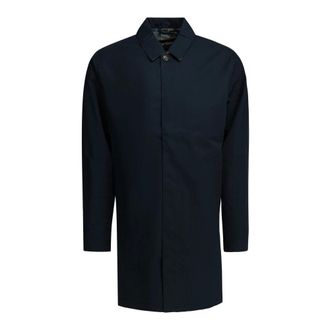 Barbour Single-Breasted Coats, male, Blue, Size: L Rokig Lightweight Mac Jacket