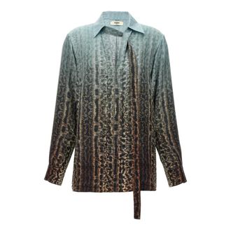 Fendi Blusa de Seda Estampada - Blouses & Shirts - Mujer - Multicolor - M