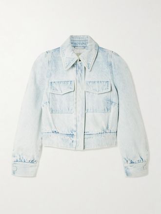 Dries Van Noten Giacca Cropped In Denim - Blu