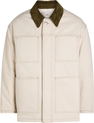 Ami Ami Paris Padded Canvas Jacket - Off White - XL