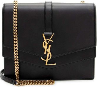 Saint Laurent Black Leather Monogram Sulpice Medium Shoulder Bag (Authentic Pre-Loved)