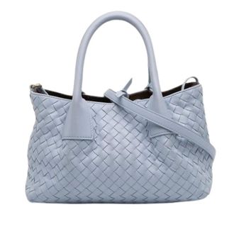 Bottega Veneta Pre-owned Handbags, female, Blue, Size: ONE SIZE Pre-owned Leather Tote