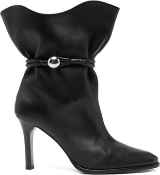 Isabel Marant Black Solid Leather Boots