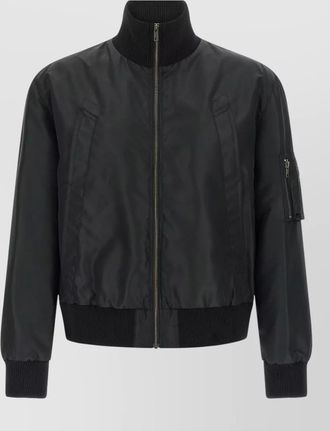 Maison Margiela contrast stitch line bomber jacket