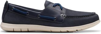 Clarks Mens Flexway 2 Eye, Navy Nubuck, 11.5 Wide