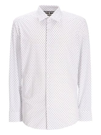 BOSS printed long-sleeve shirt - White