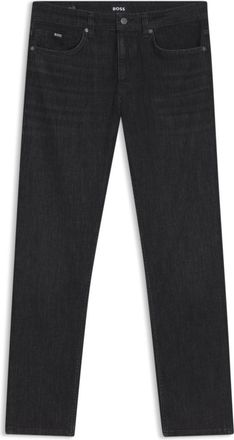 BOSS Delaware grey slim-fit jeans in wrinkle-resistant denim