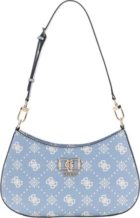 Guess Emelie Logo Schoudertas - Dames - Schoudertassen - Blauw - ONE Size - Leer - Tassen