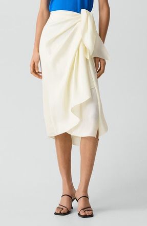 Theory Convertible Satin Skirt in Lemongrass at Nordstrom, Size 00