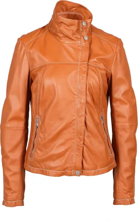 Freaky Nation Lederjacke FREAKY NATION Lenie-FN, Damen, Gr. M (38), cognac, Oberstoff: 100% Leder; Futter: 100% Baumwolle, normal, Jacken Lederjacke