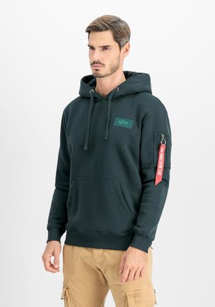 Alpha Industries Hoodie ALPHA INDUSTRIES Backprint Hoodie, Herren, Gr. XL, blau (schwarz petrol), Obermaterial: 80% Baumwolle, 20% Polyester, regular fit, Sweatshirts 
