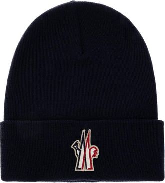 Moncler Apr&egrave;s-Ski Muts - Heren - Hoeden - Blauw - ONE Size - Wol - Accessoires
