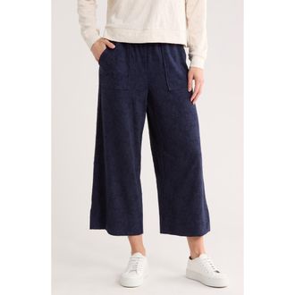 Bobeau Jacquard Wide Leg Pants in Navy at Nordstrom Rack, Size X-Small