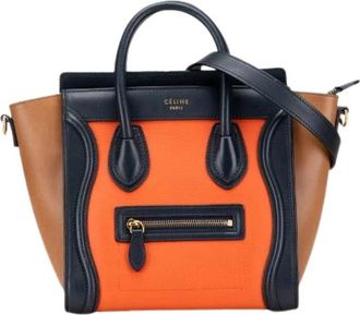 Celine Pre-owned Handbags, female, Orange, Size: ONE SIZE Pre-owned Leather Handbag