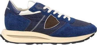 Philippe Model Tropez Haute Low - Heren - Sneakers - Blauw - 42 EU - Katoen - Schoenen