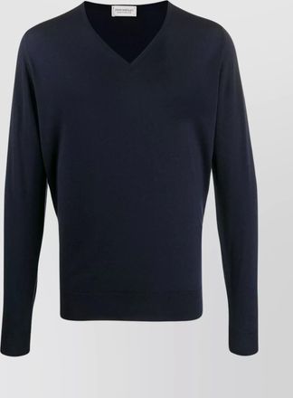 John Smedley v-neck long sleeve ribbed sweater
