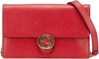 Gucci Pre-owned Cross Body Bags, female, Red, Size: ONE SIZE Pre-owned Vintage Cross Body Bag