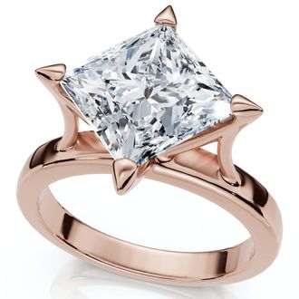 Pompeii3 Certified 3Ct Princess Cut Diamond Solitaire Engagement Ring 14k or Pt Lab Grown