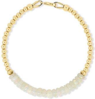 Bony Levy 14K Gold Opal Bead Bracelet in 14K Yellow Gold/Opal at Nordstrom, Size 6.5
