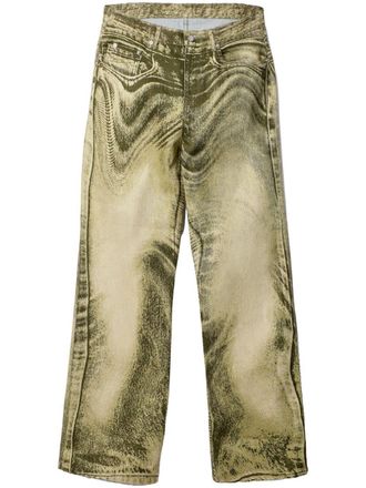 Camperlab Jeans met abstract patroon - Groen