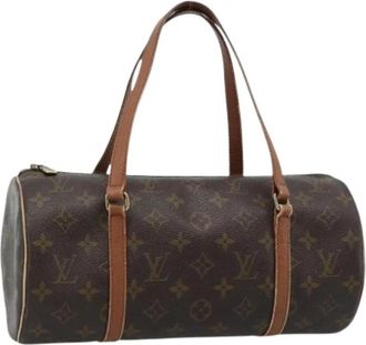Louis Vuitton Pre-owned Monogram Canvas Hand Bag - Dames - Vintage Handtas - Bruin - ONE Size - Leer - Vintage