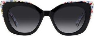 Kate Spade New York marigolds 51mm gradient cat eye sunglasses in Black/Grey Shaded at Nordstrom Rack