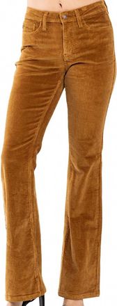 Judy Blue Corduroy Bootcut Mid-Rise Jeans In Camel