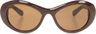 Jacquemus Rond Zonnebril - Dames - Zonnebrillen - Bruin - ONE Size - Accessoires