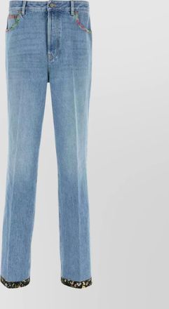 Valentino Garavani denim straight-leg trousers