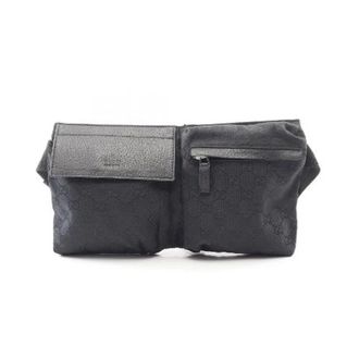 Gucci Pre-owned GG Canvas Heuptas - Heren - Vintage Heuptassen - Zwart - ONE Size - Leer - Vintage