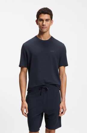 HUGO BOSS T-Shirt BOSS, Herren, Gr. XXL, dunkelblau 403, Jersey, Obermaterial: 98% Modal, 2% Elasthan, unifarben, regular fit normal, Rundhals, abgesteppte Kant