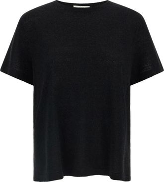 Co Tops, Dames, Zwart, S, Linnen, Gebreid Shirt